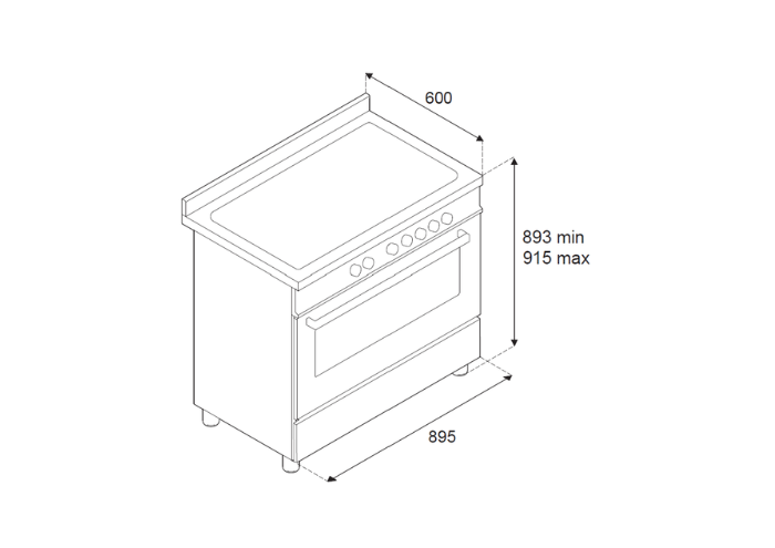 90cm 5 induction top electric oven | Bertazzoni